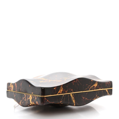 Bottega Veneta Spazzolato Calfskin Chain Clutch Gold Marble 4 of 9