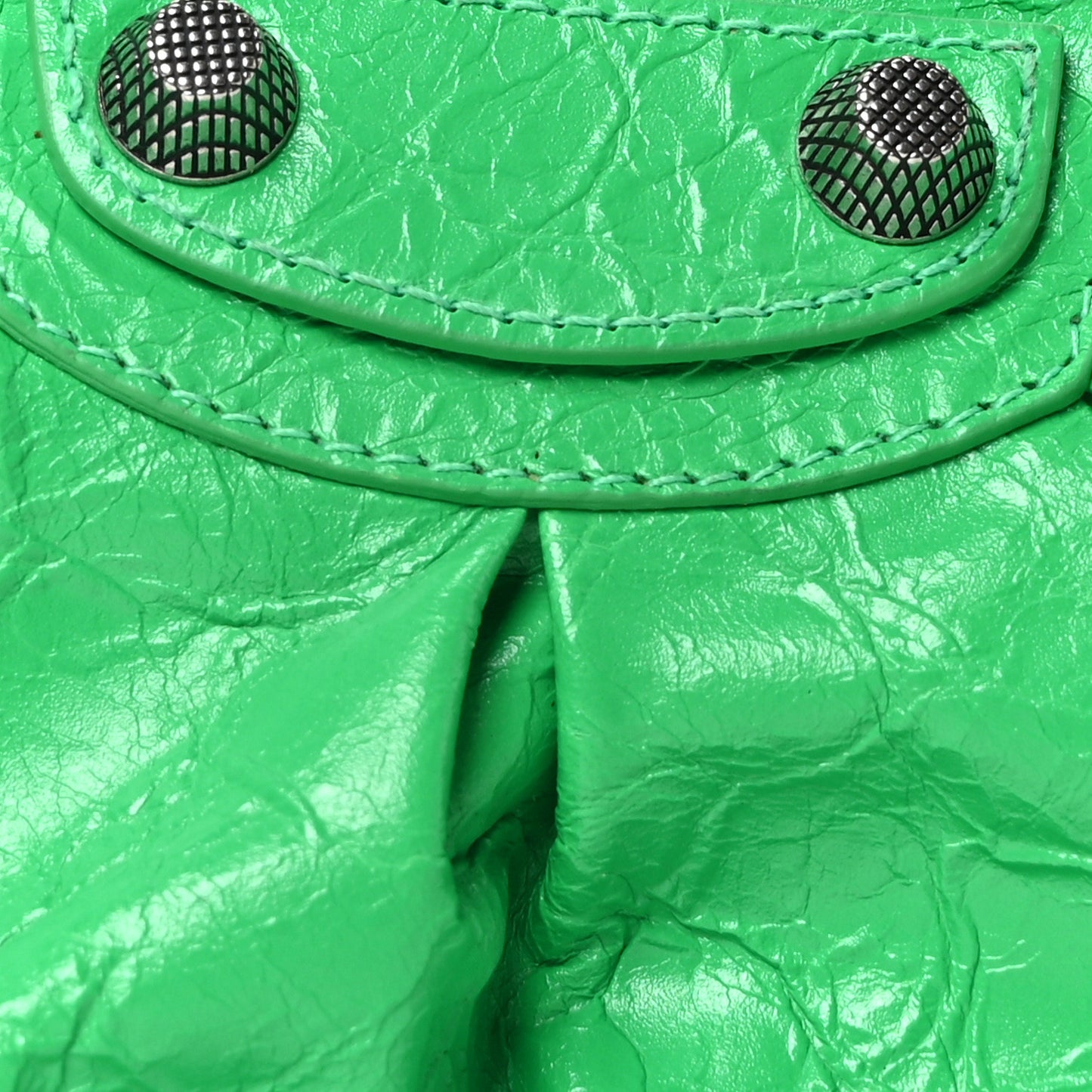 Agneau Arena Le Cagole Shoulder Bag XS Vivid Green