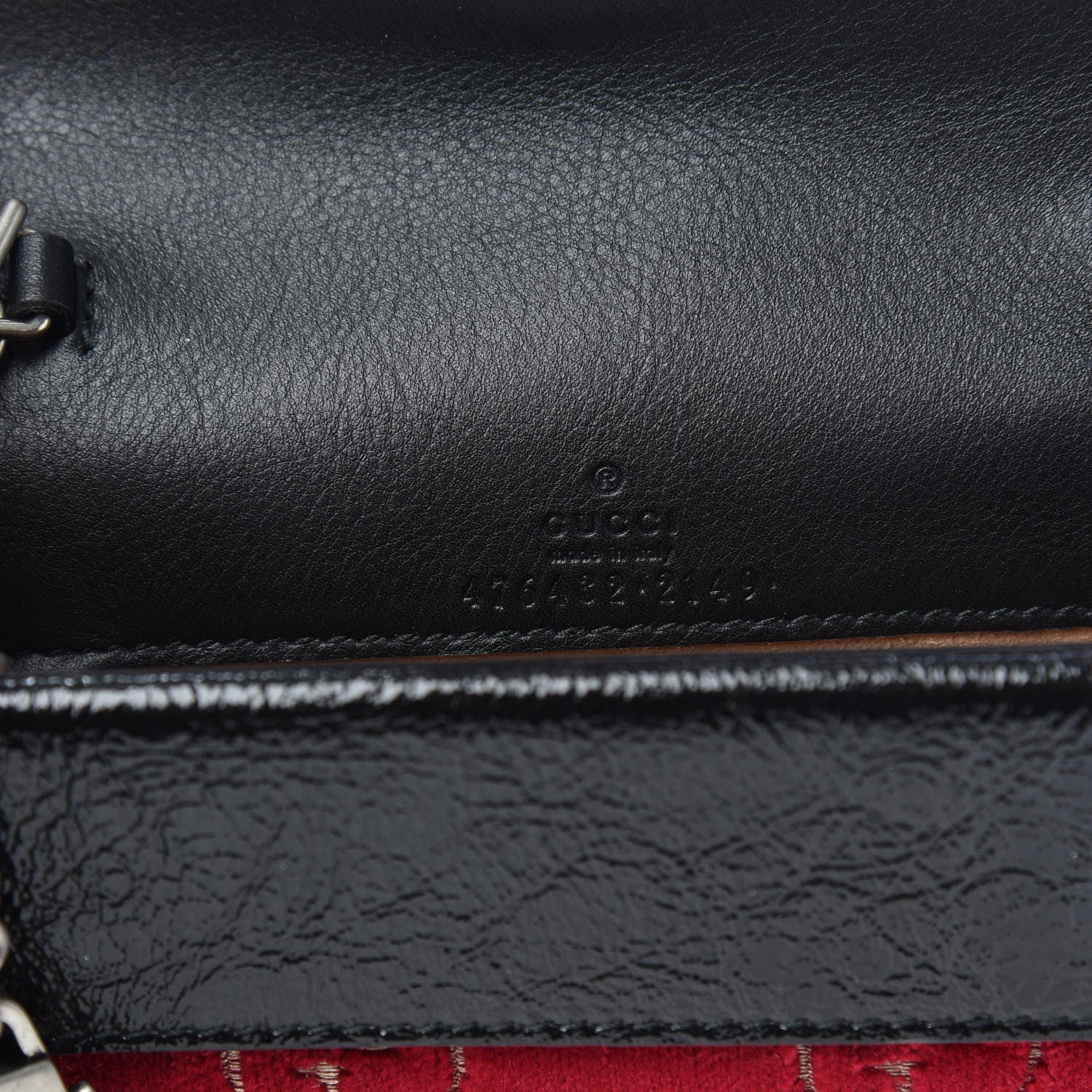 Gucci Velvet GG Monogram Super Mini Dionysus Shoulder Bag Red Cipria Black 6 of 8