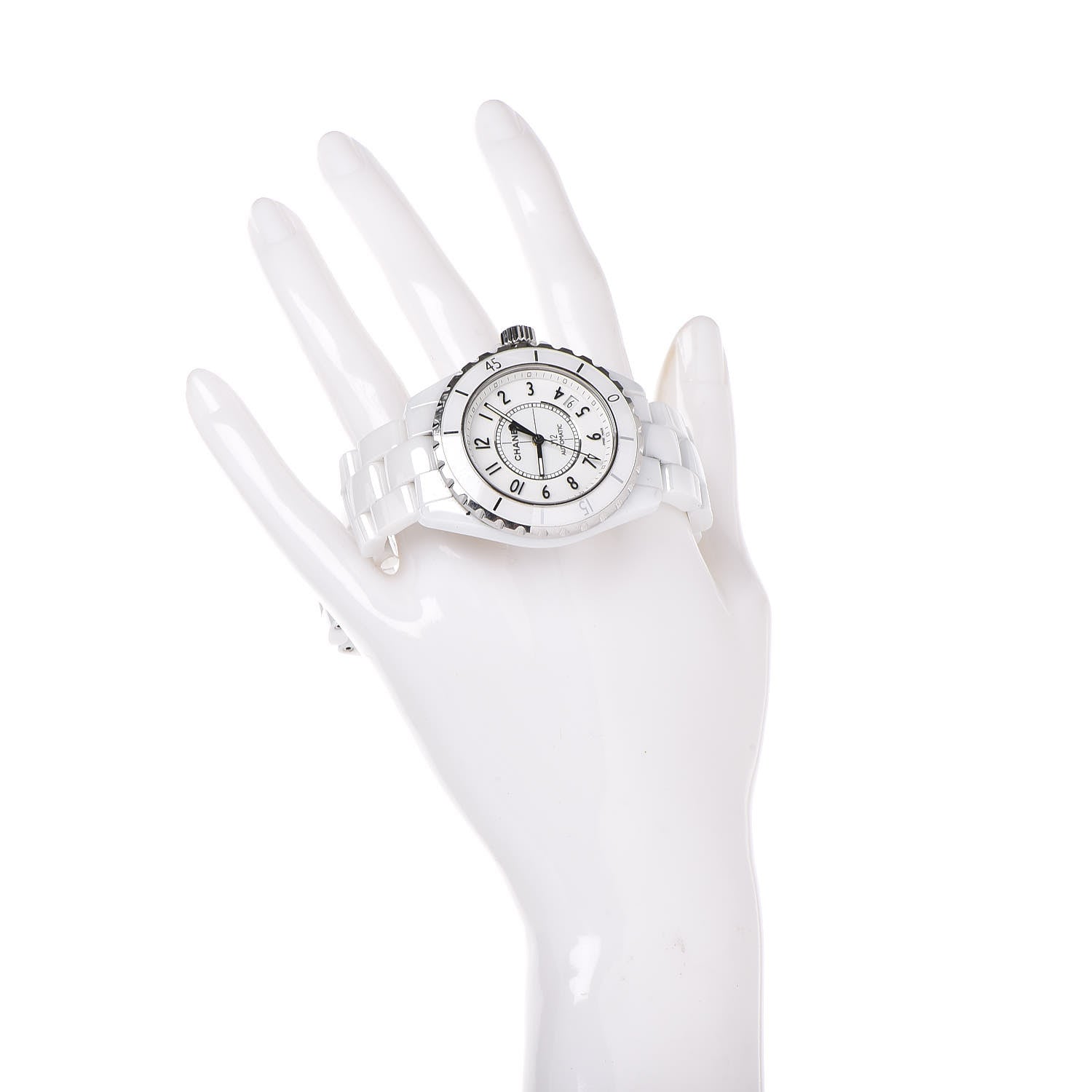 Chanel Stainless Steel Ceramic 38mm J12 Automatic Watch White 2 of 6