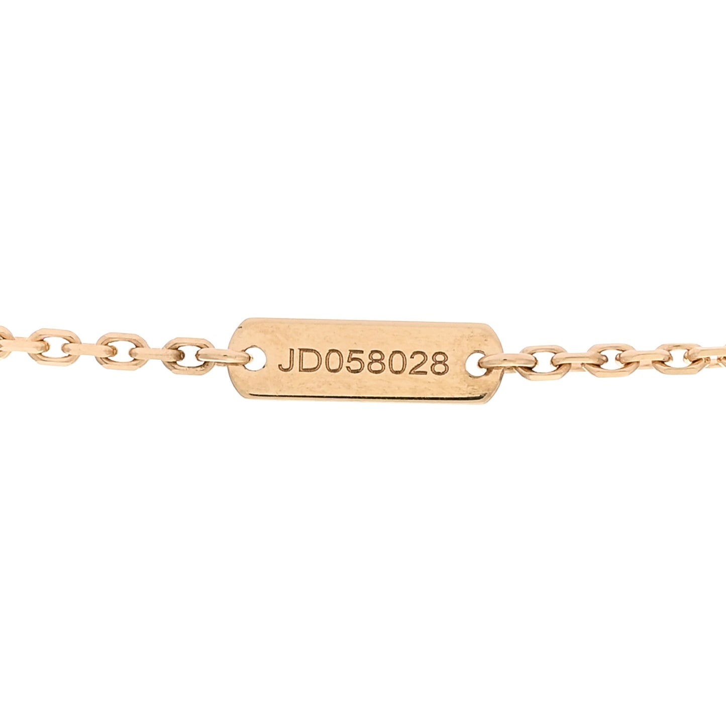 18K Yellow Gold Guilloche Vintage Alhambra Pendant Necklace