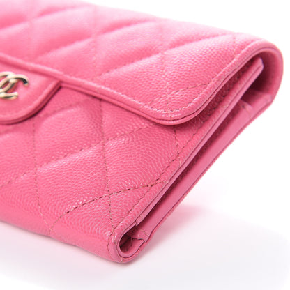 Chanel Caviar Quilted Medium Flap Wallet Pink 9 of 11