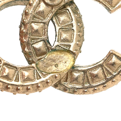 Chanel Crystal Timeless CC Earrings Light Gold 6 of 6