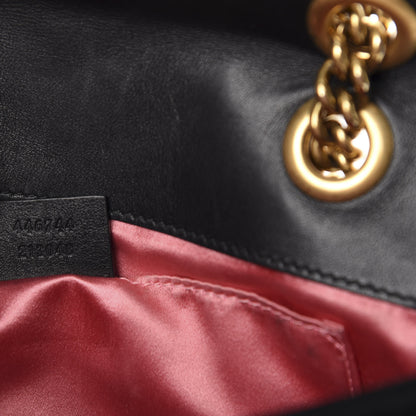 Gucci Velvet Matelasse Mini GG Marmont Shoulder Bag Black 9 of 11