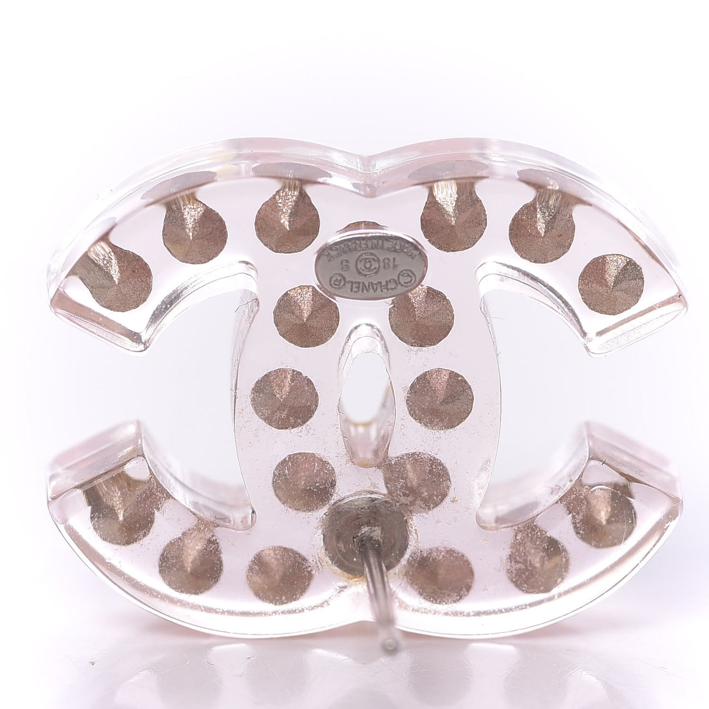 Crystal Resin CC Logo Earrings