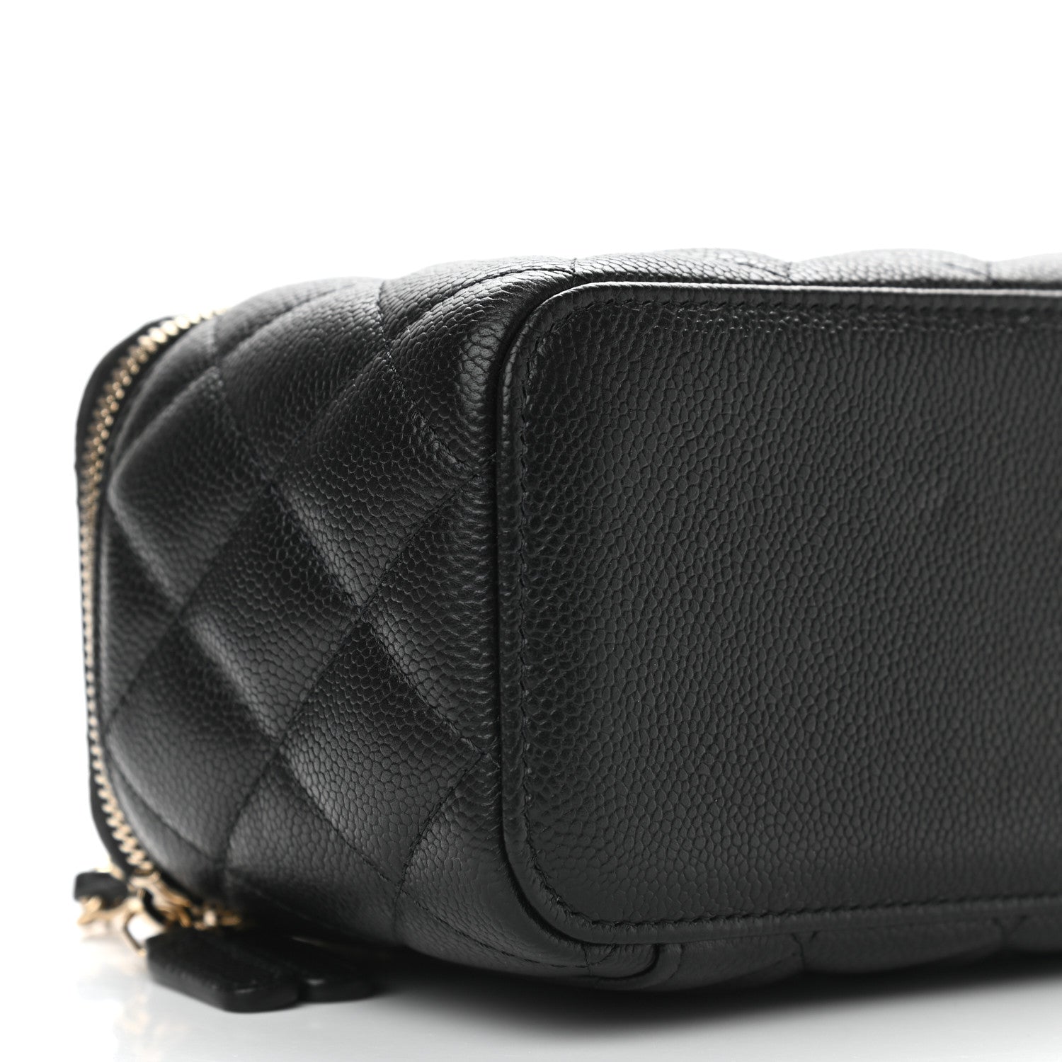 Chanel Caviar Quilted Small Tiny CC Vanity Case With Chain Black 8 of 10