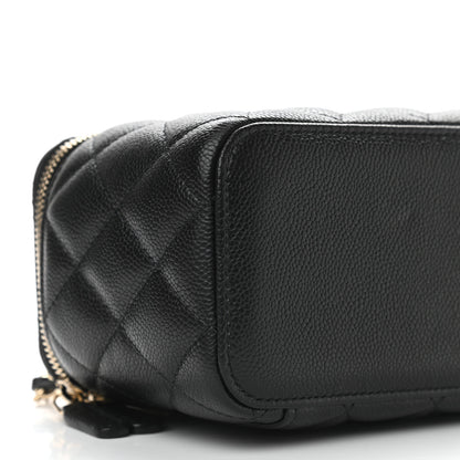 Chanel Caviar Quilted Small Tiny CC Vanity Case With Chain Black 8 of 10