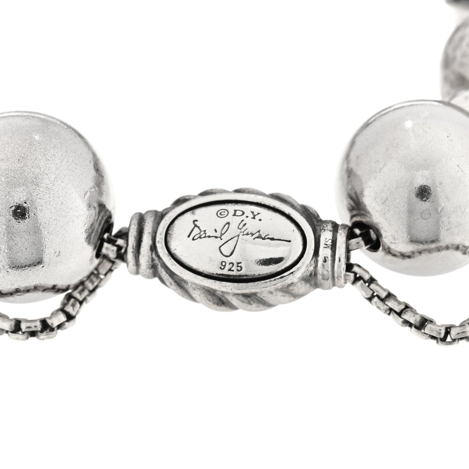 David Yurman Sterling Silver 14mm Elements Bead Bracelet 3 of 3