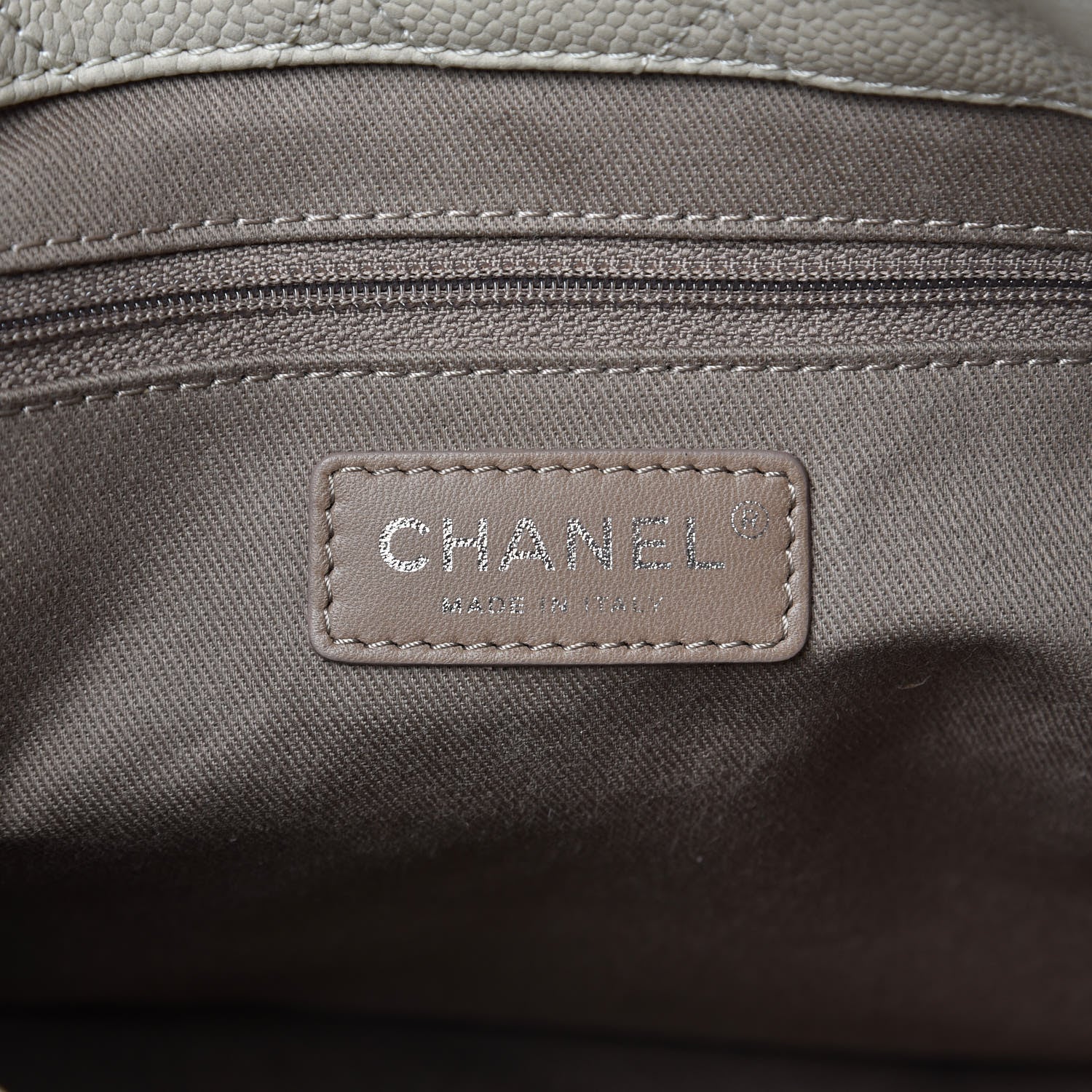 Chanel Caviar Quilted Shopping Tote Light Beige 6 of 9