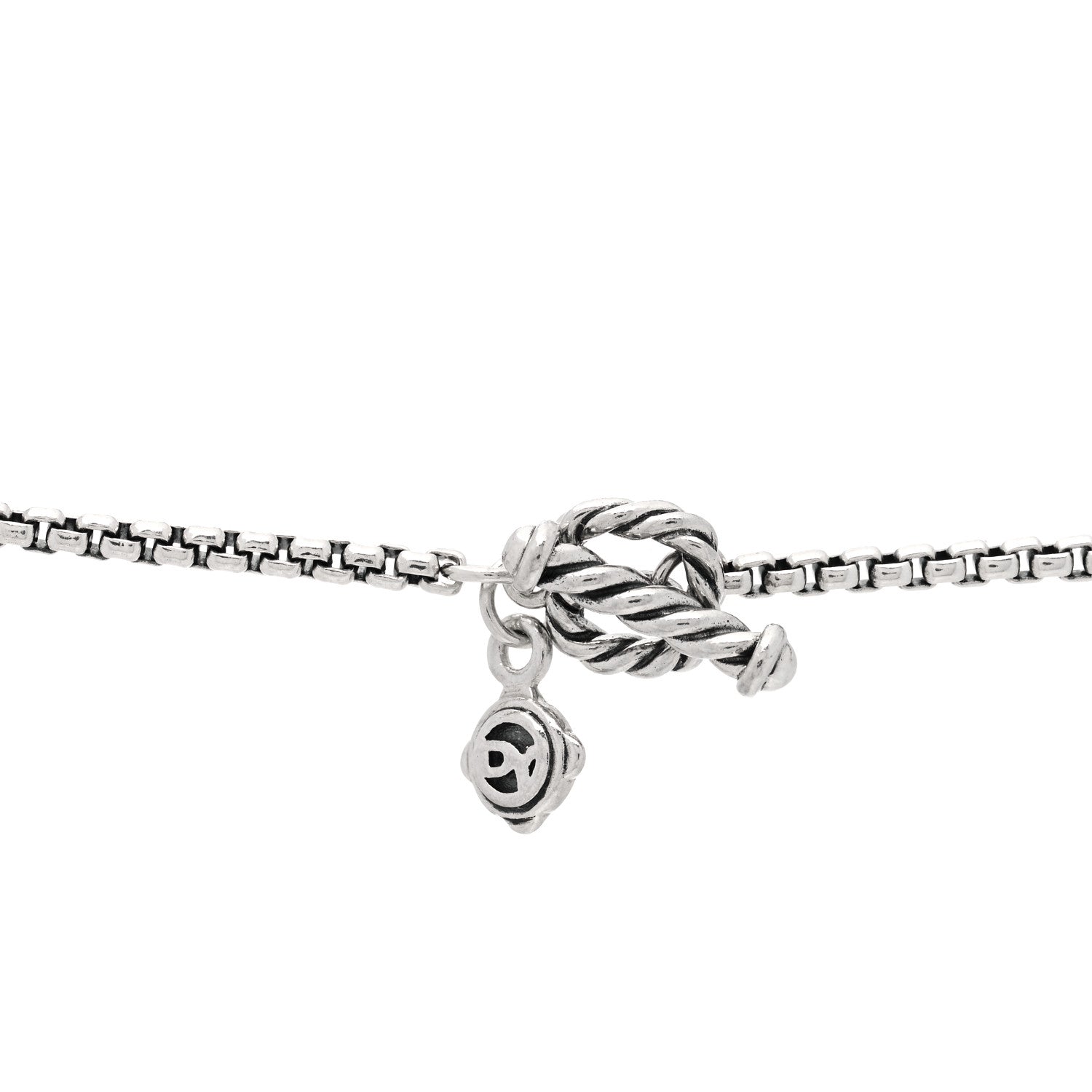 David Yurman Sterling Silver Pearl 7.5mm Quatrefoil Long Chain Necklace 4 of 5