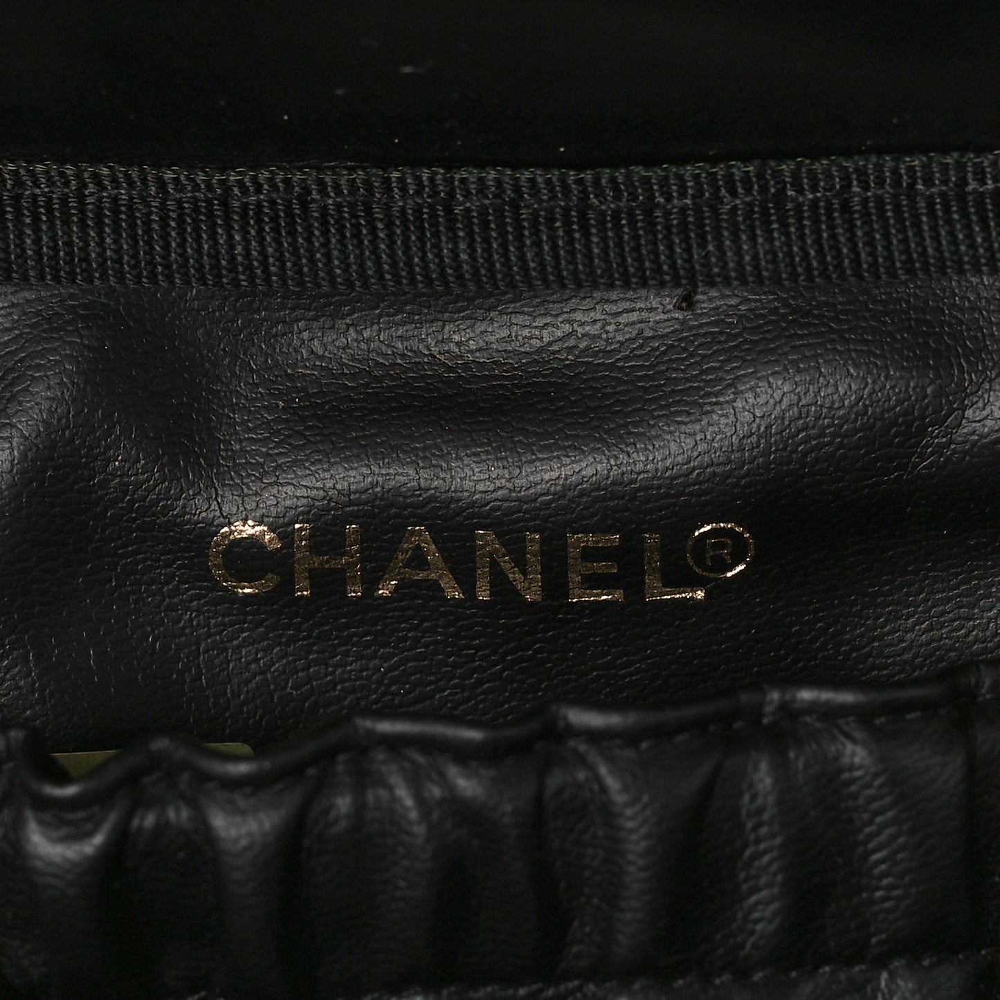 Lambskin Vanity Cosmetic Case Black