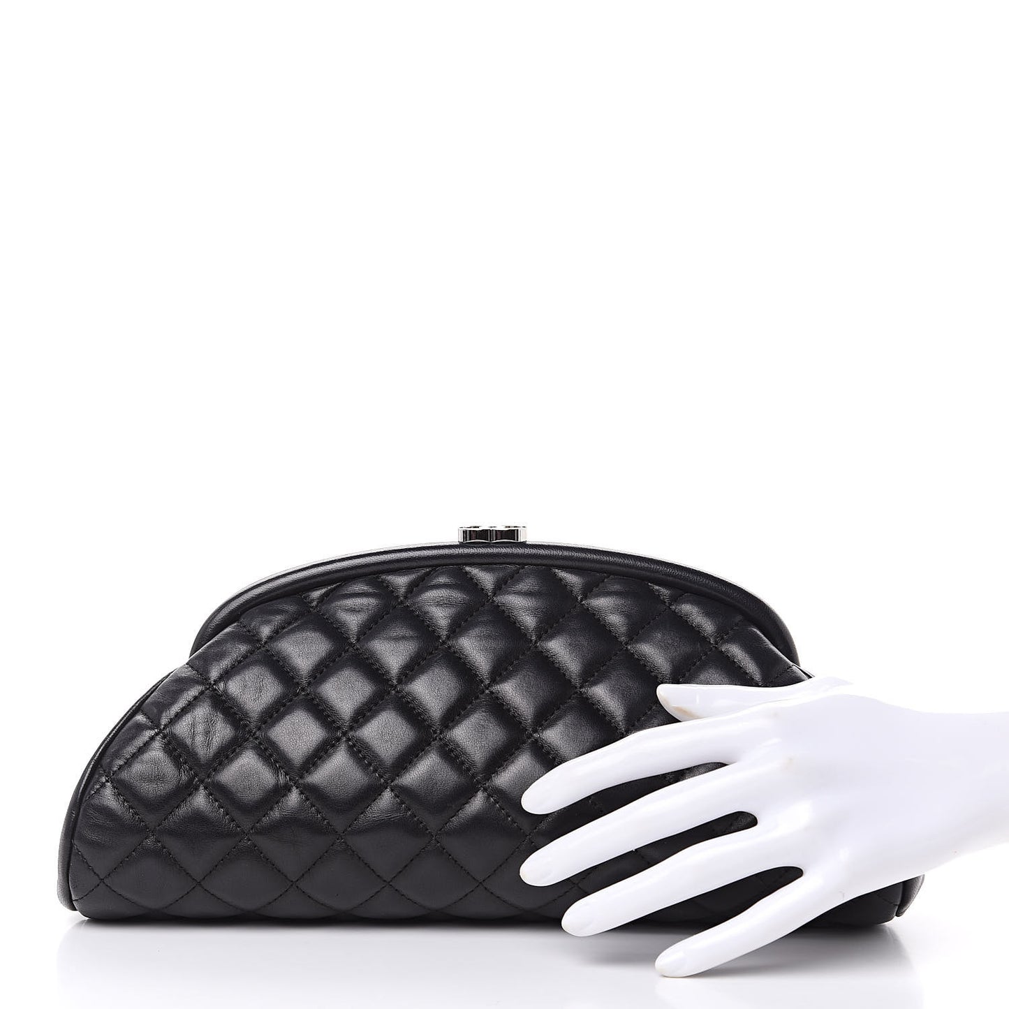 Lambskin Quilted Timeless Clutch Black
