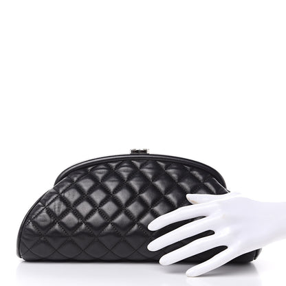 Chanel Lambskin Quilted Timeless Clutch Black 2 of 11