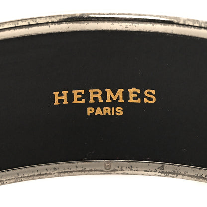 Hermes Enamel Printed Wide Grand Apparat Bracelet 65 4 of 5