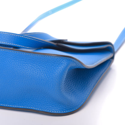 Hermes Taurillon Clemence Halzan 31 GM Bleu Hydra 11 of 11