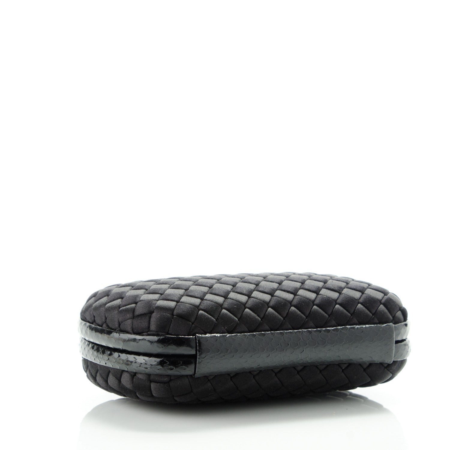 Bottega Veneta Satin Intreccio Impero Ayers Knot Clutch Black 4 of 6