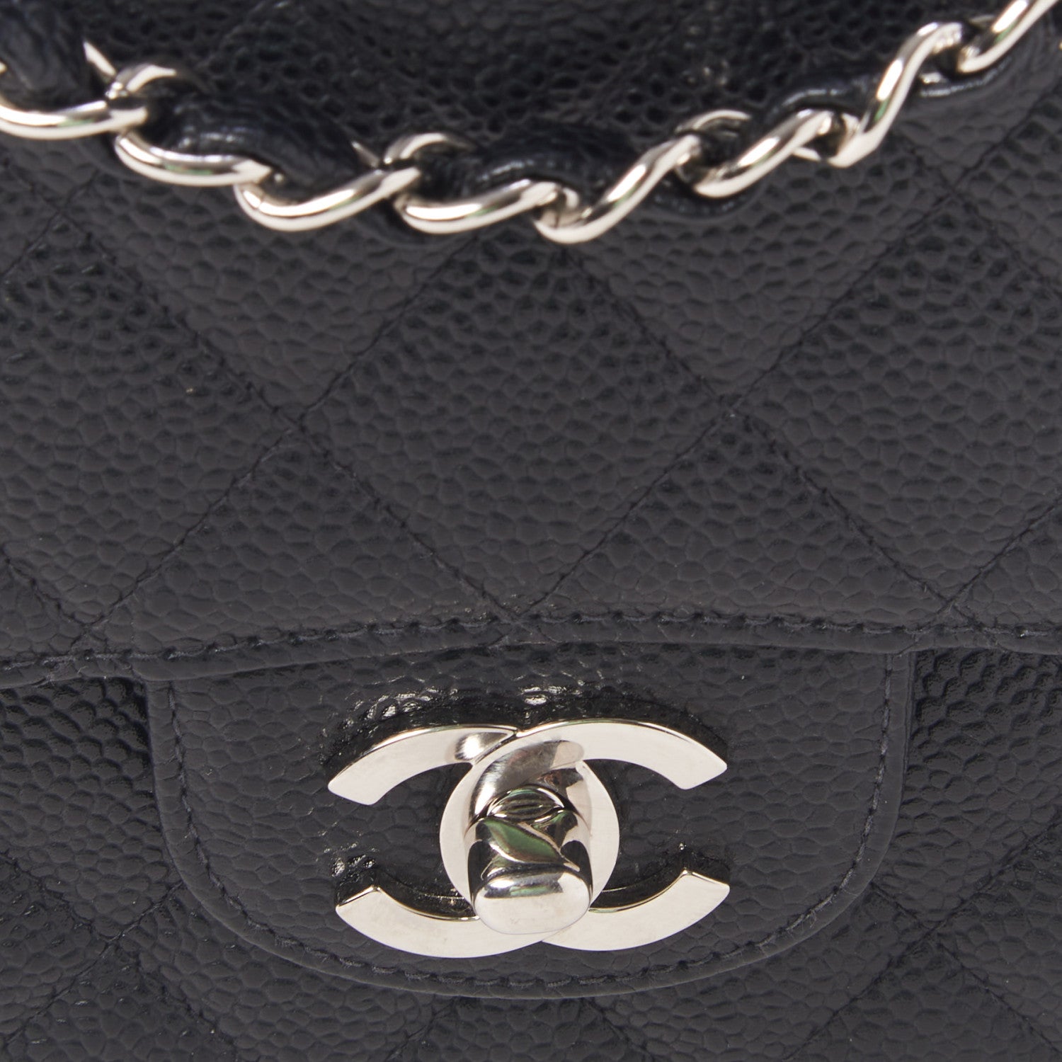 Chanel Caviar Quilted Medium Double Flap Black 8 of 11