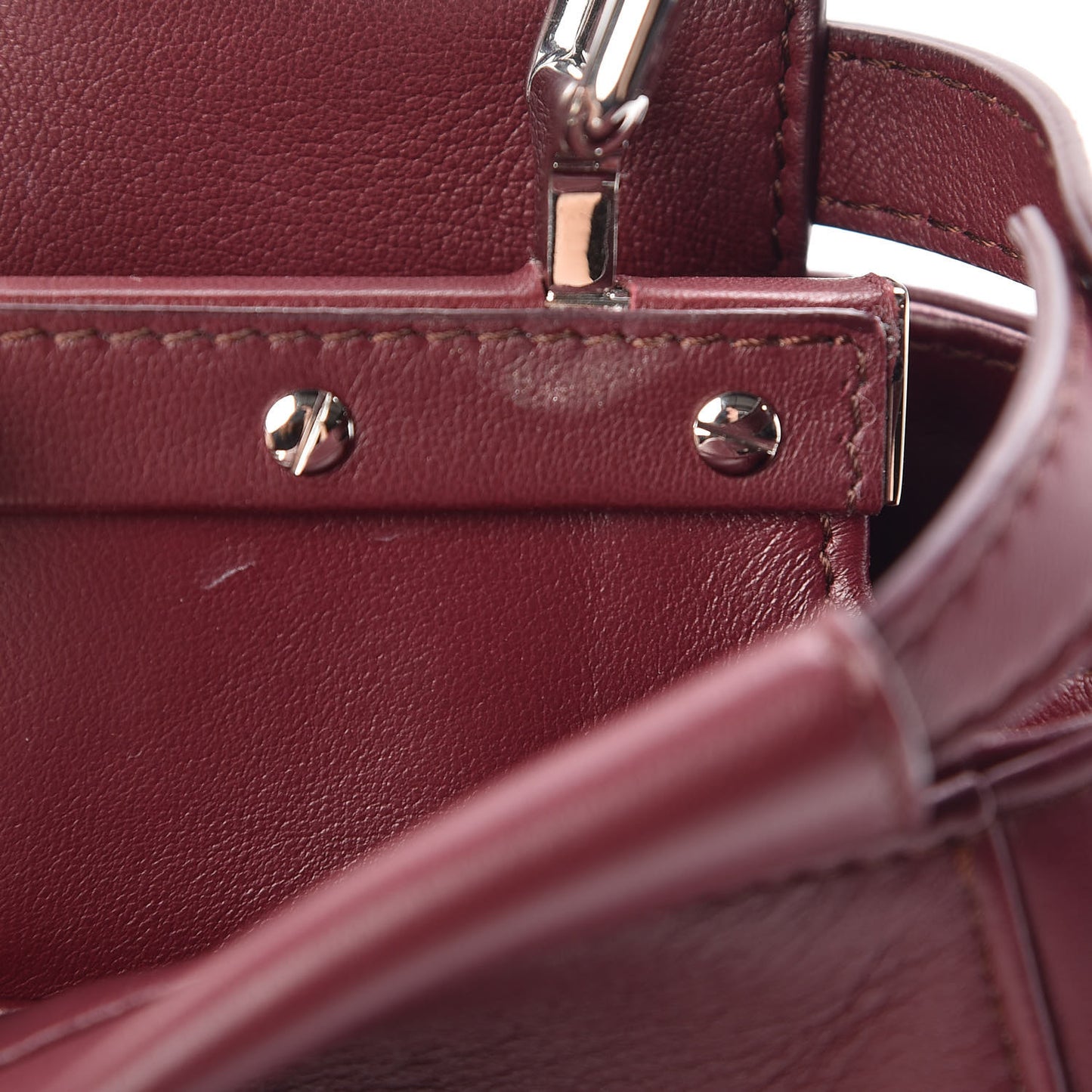 Nappa Mini Peekaboo Iconic Satchel Bordeaux