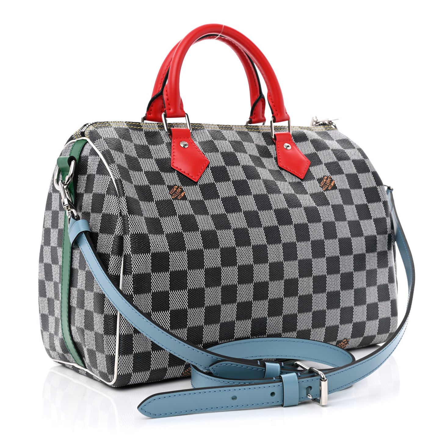 Damier Speedy Bandouliere 30 Black White
