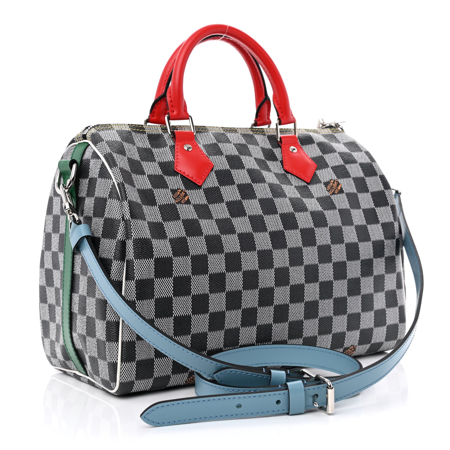 Louis Vuitton Damier Speedy Bandouliere 30 Black White 4 of 19
