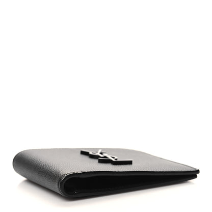 Saint Laurent Grain De Poudre Monogram Bifold Wallet Black 4 of 8
