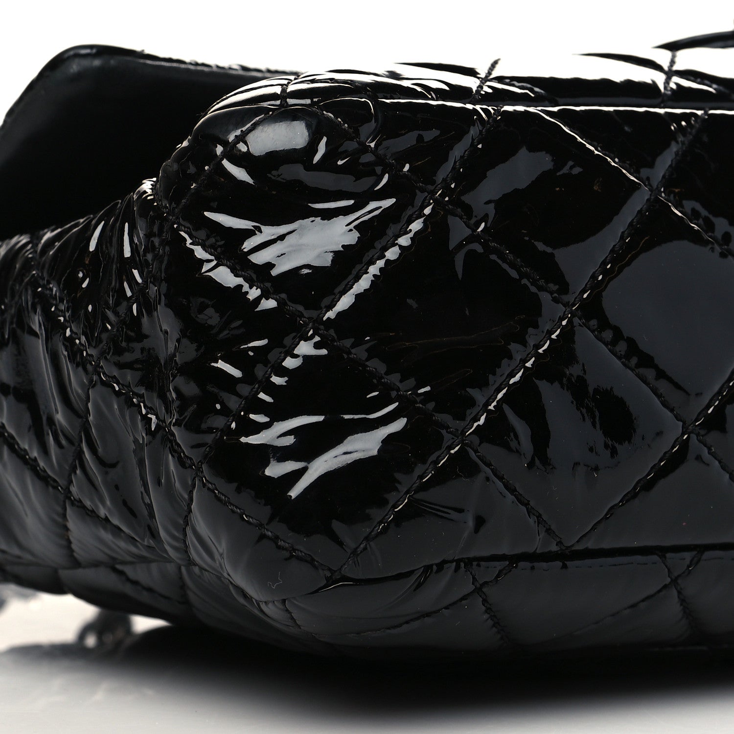 Chanel Patent Quilted Jumbo Single Flap Black 8 of 11
