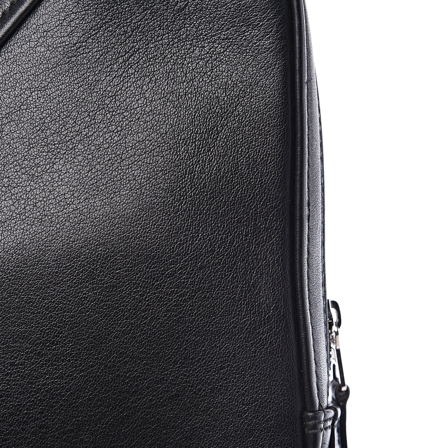Calfskin M Triangle Pouch Black