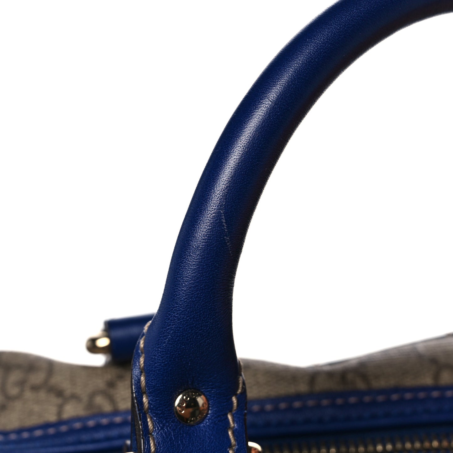 GG Plus Monogram Medium Boston USA Flag Unicef Duffle Blue