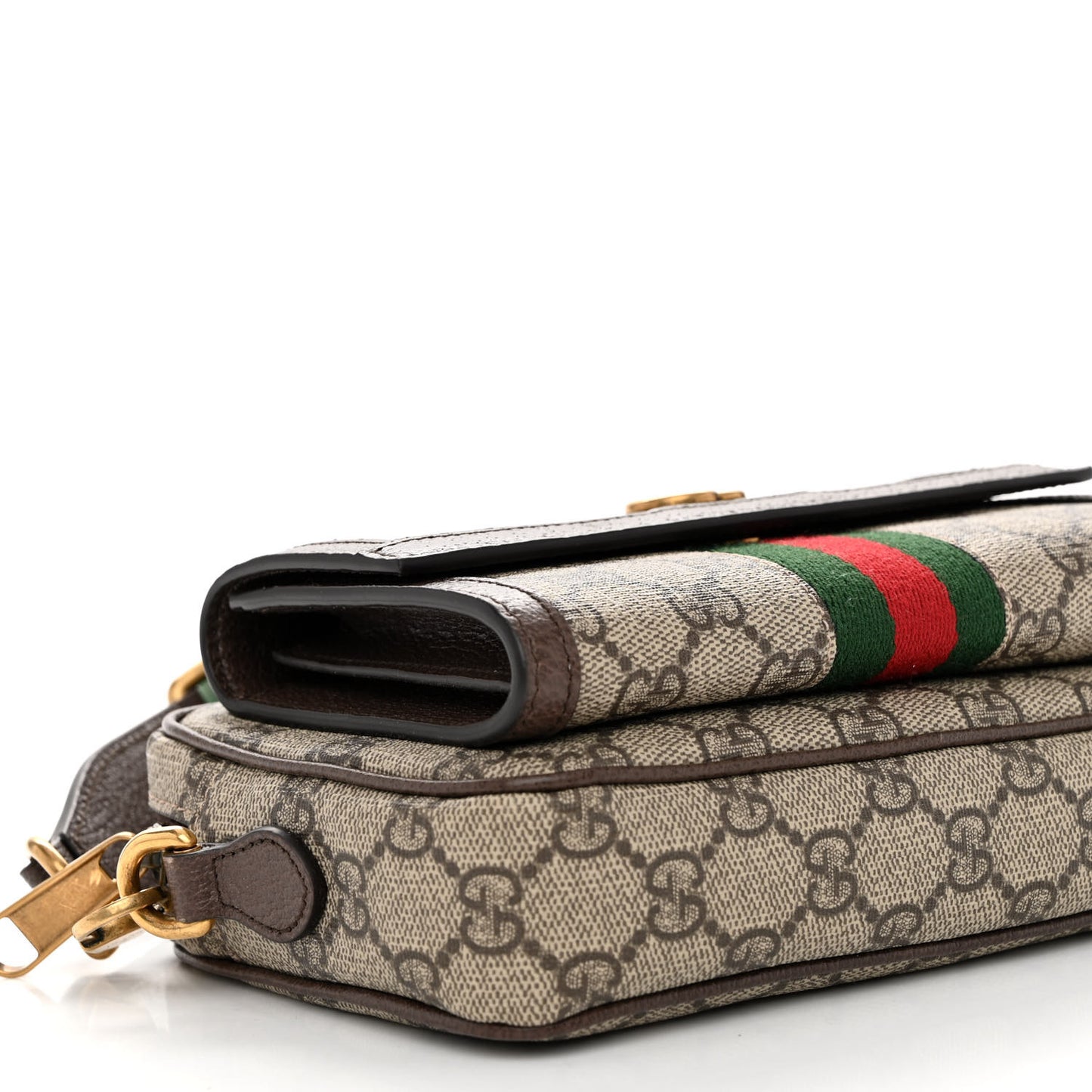 GG Supreme Monogram Web Mini Ophidia Bag Beige Ebony