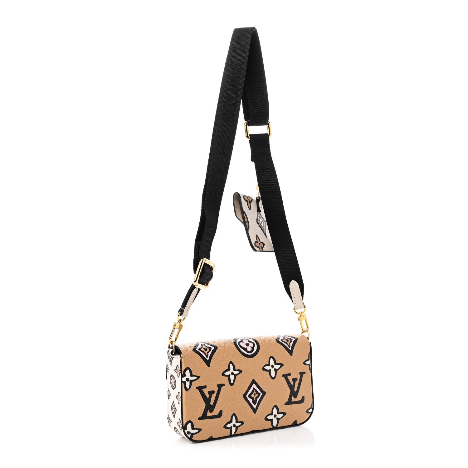 Louis Vuitton Monogram Wild At Heart Felicie Strap & Go Arizona Creme 3 of 9
