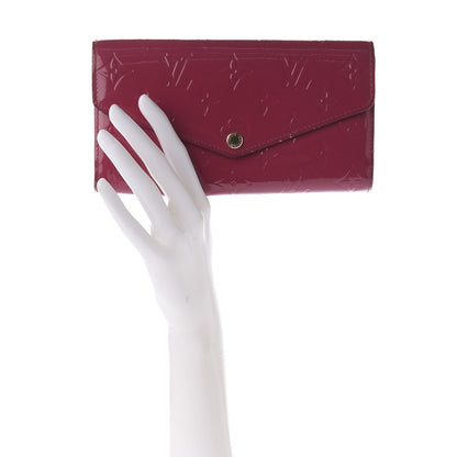 Louis Vuitton Vernis Sarah Wallet NM Rose Indien 2 of 8