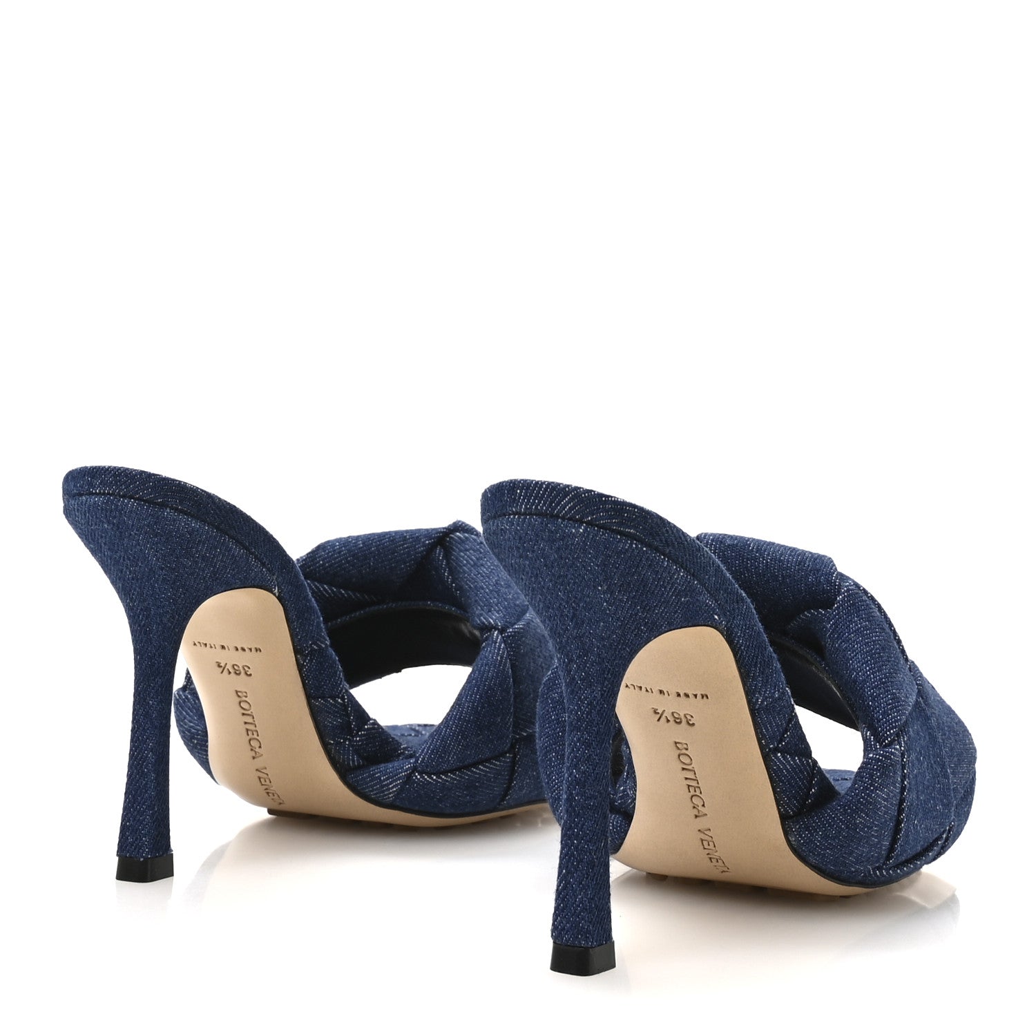 Bottega Veneta Denim Intrecciato Lido Mule 90 Sandals 36.5 Indigo 5 of 8