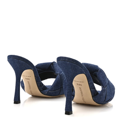 Bottega Veneta Denim Intrecciato Lido Mule 90 Sandals 36.5 Indigo 5 of 8