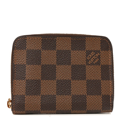 Louis Vuitton Damier Ebene Zippy Coin Purse Rose Ballerine 1 of 6