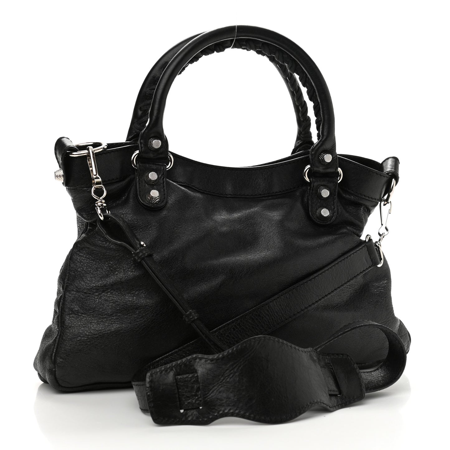 Agneau Giant 12 Silver Hardware Town Black