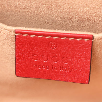 Gucci Calfskin Matelasse GG Marmont Belt Bag 75 30 Hibiscus Red 5 of 9