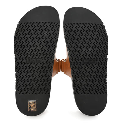 Hermes Calfskin Womens Chypre Sandals 40.5 Naturel 6 of 9