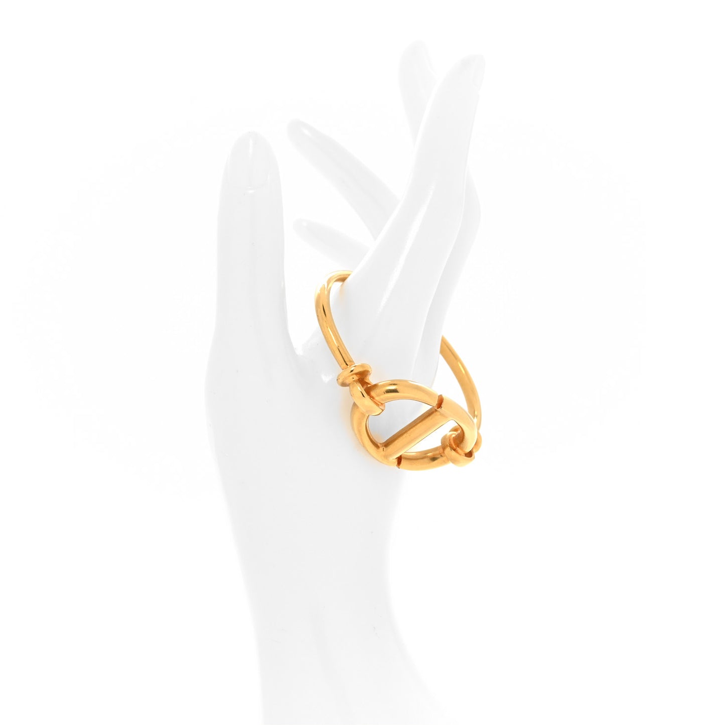 Metal CD Cuff Bracelet Gold