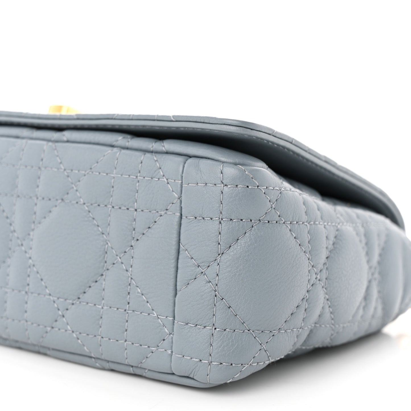 Calfskin Cannage Small Caro Bag Cloud Blue