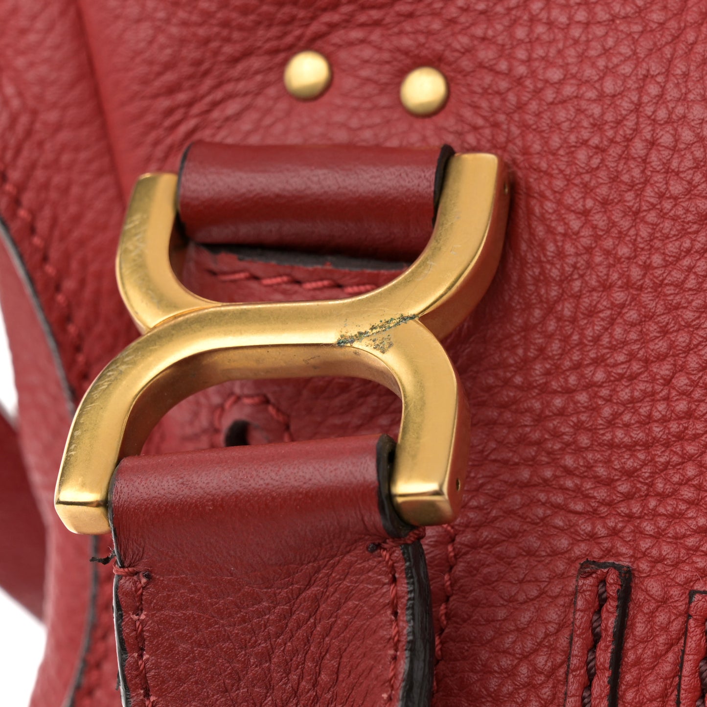 Calfskin Medium Marcie Satchel Red