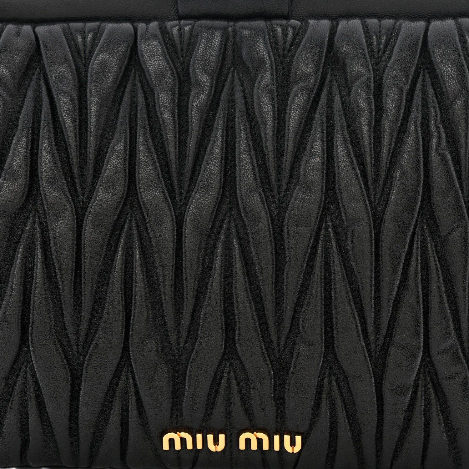 Miu Miu Nappa Matelasse Clutch Black 9 of 13