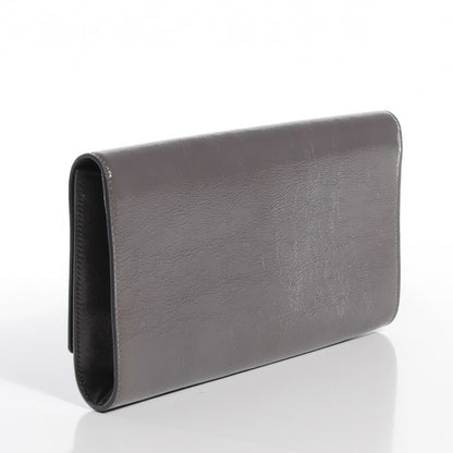 Saint Laurent Textured Patent Monogram Large Belle de Jour Clutch Grey 3 of 7