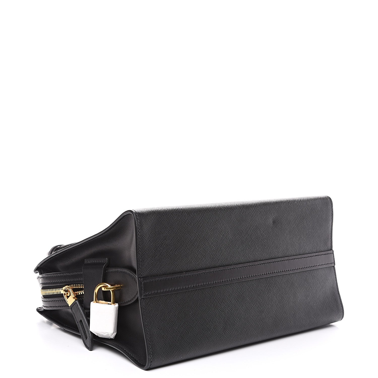 Prada Saffiano City Calfskin Medium Esplanade Tote Black 3 of 8