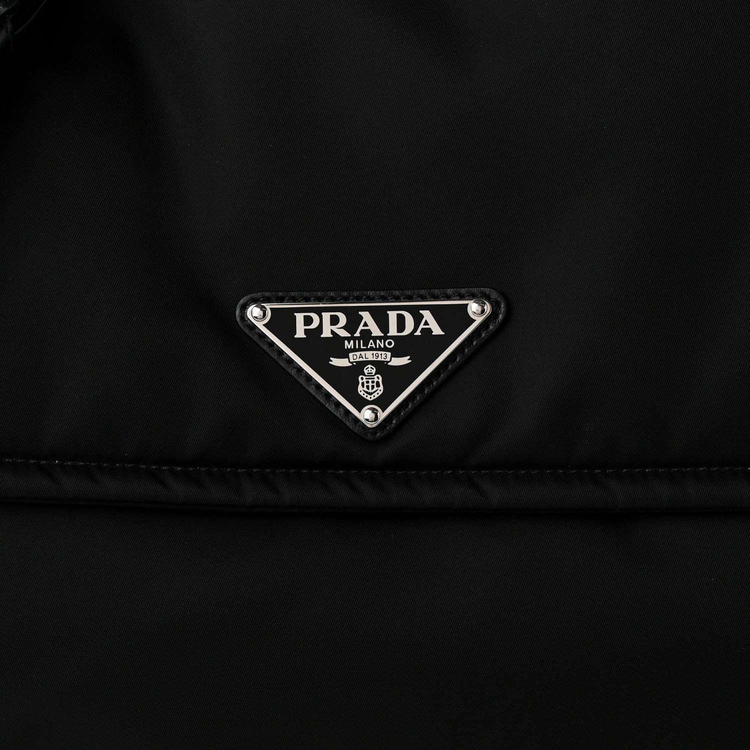 Prada Re-Nylon Vitello Padded Large Flap Shoulder Bag Black 7 of 9