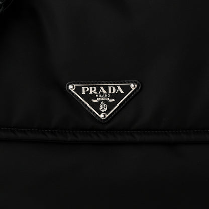 Prada Re-Nylon Vitello Padded Large Flap Shoulder Bag Black 7 of 9