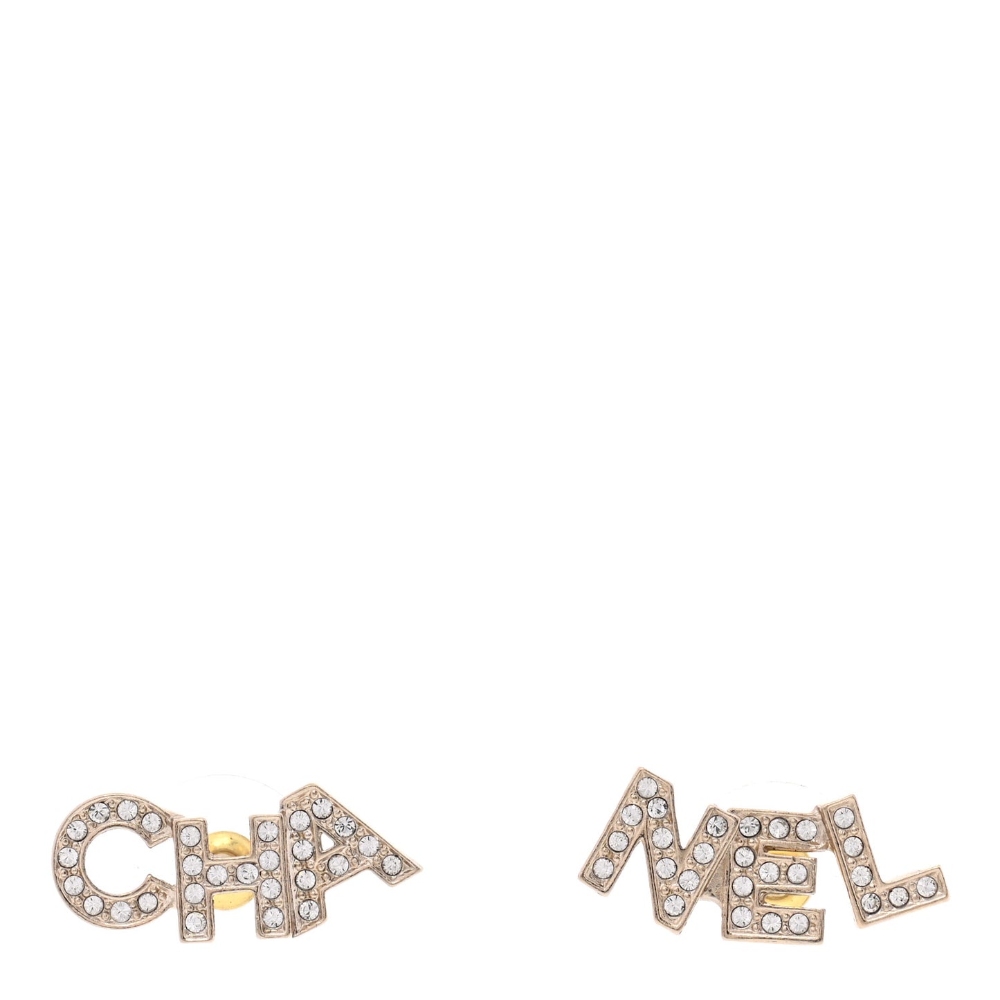 Crystal Pearl Signature Stud Earrings Gold