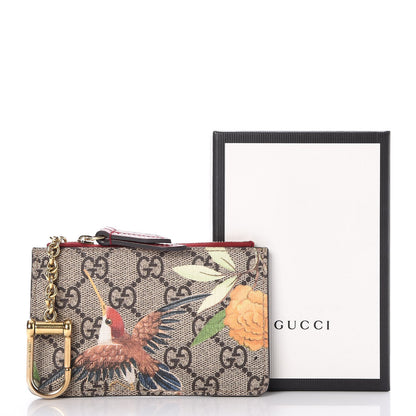 Gucci GG Supreme Monogram Tian Key Case Beige Multicolor Red 7 of 7