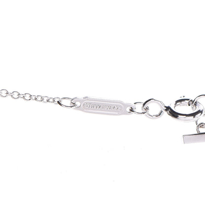 Tiffany 18K White Gold Diamond T Smile Pendant Necklace 6 of 9