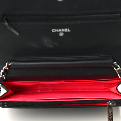 Chanel Calfskin Quilted Cambon Wallet On Chain WOC Black 5 of 13
