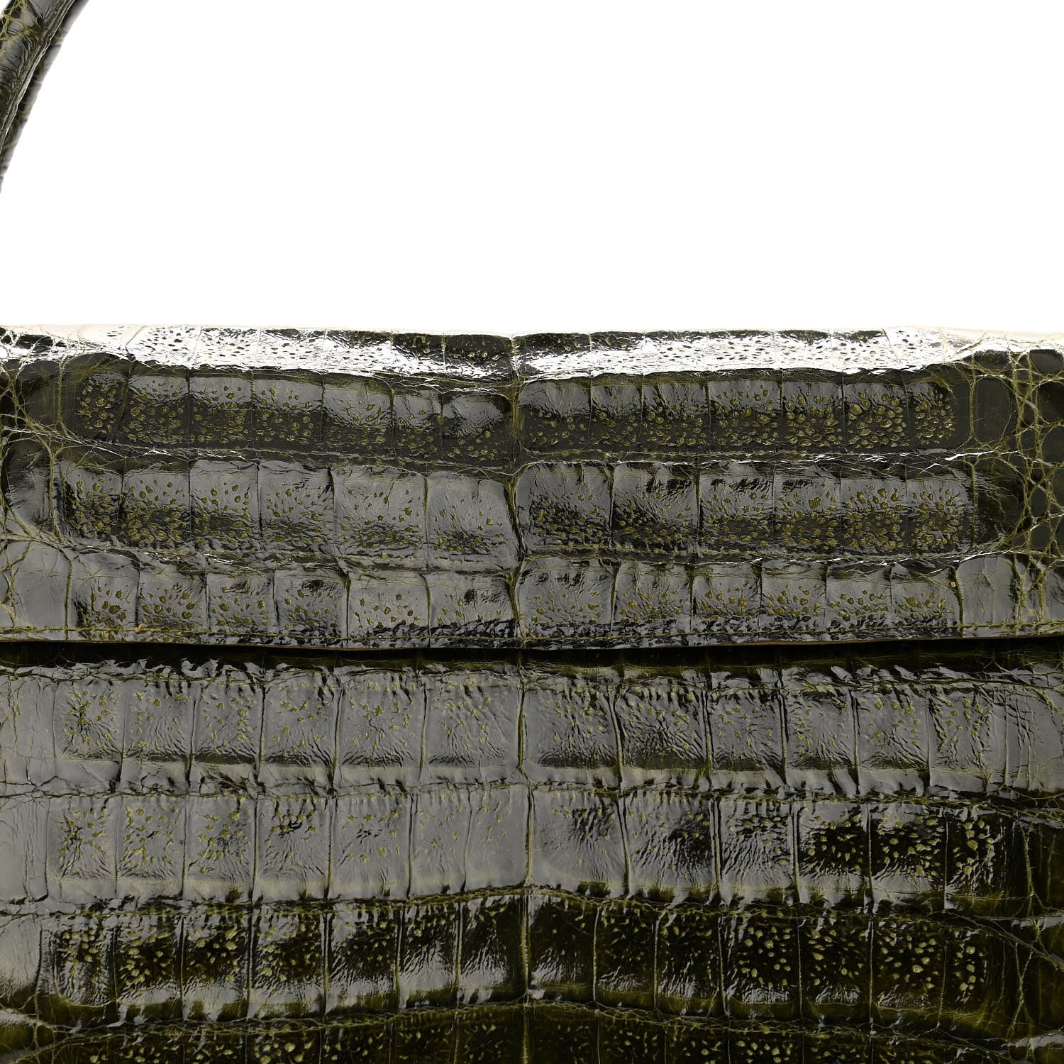 Nancy Gonzalez Crocodile Double Handle Satchel Green 6 of 12